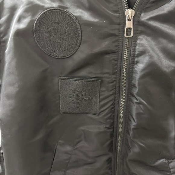 H&M Medium Black Weekender  Bomber Style Jacket Zipper Pockets Flight Air NWT - Picture 5 of 7